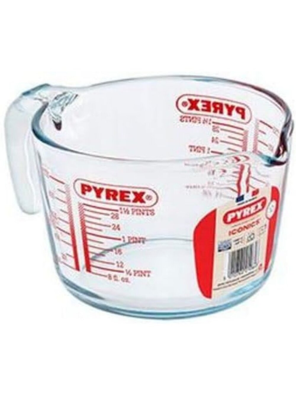 Clear Glass Measuring Jug - 4 Cup Capacity, Easy Pour Spout, Kitchen Essential